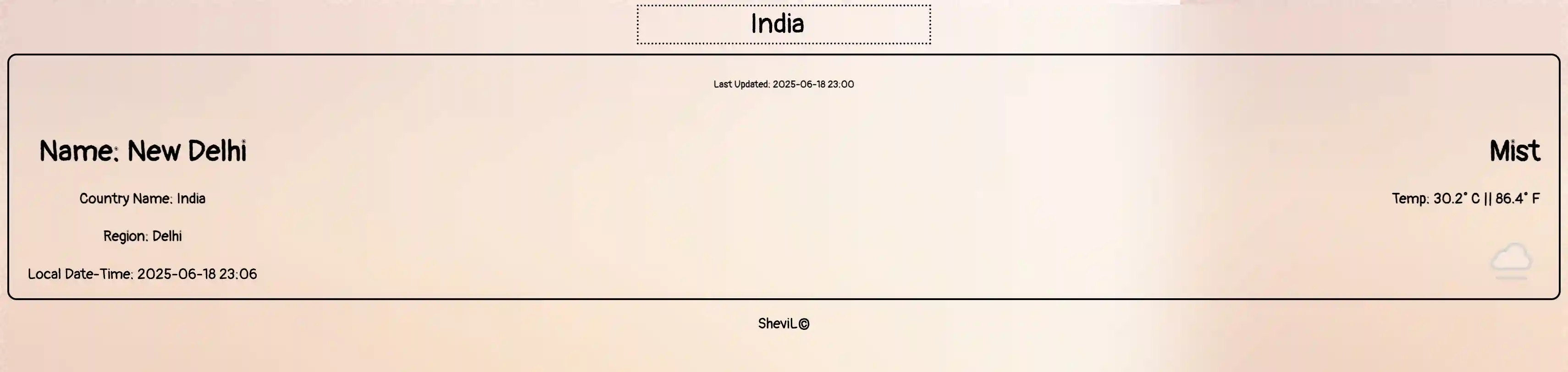 Screenshot of Check Weather