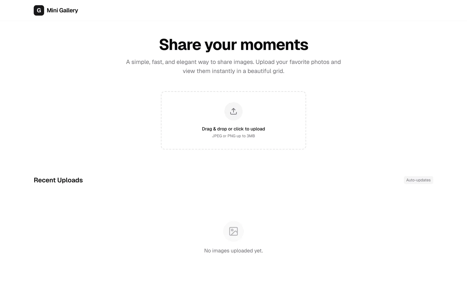 Screenshot of Mini Image Gallery