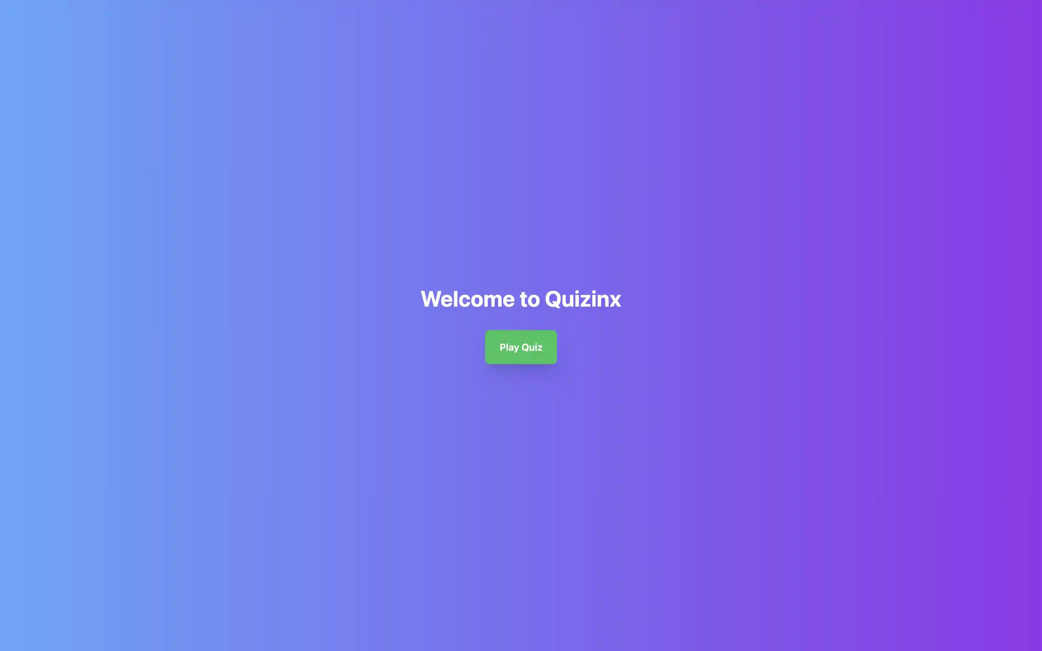 Screenshot of Quizinx